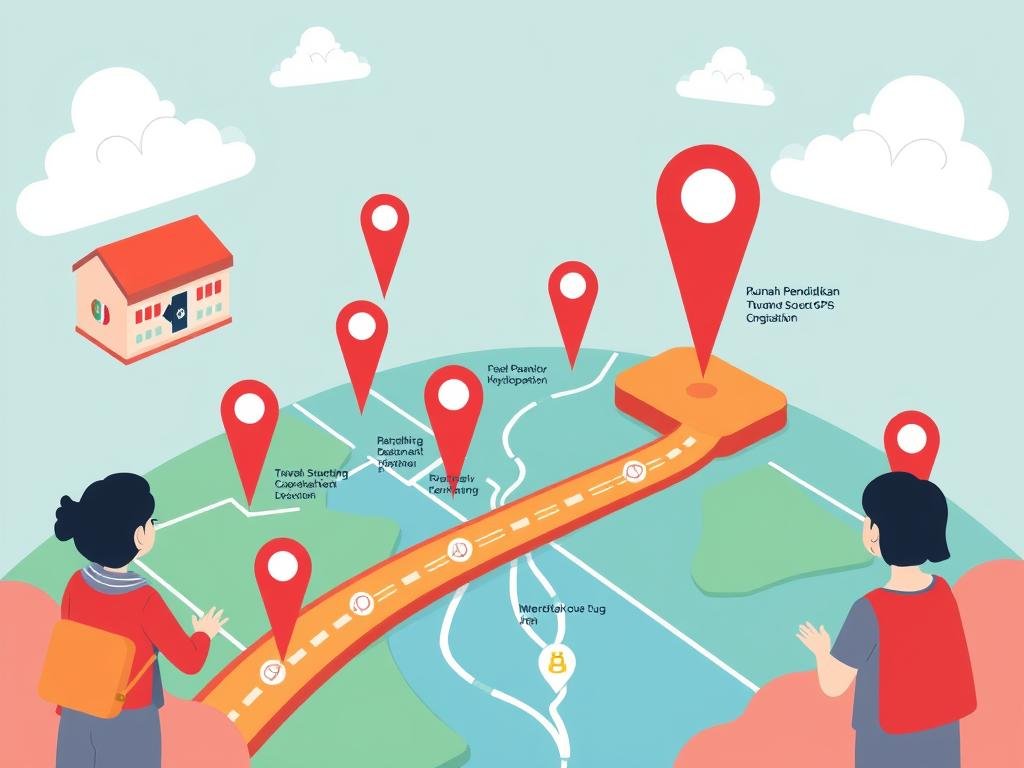 Ilustrasi konsep Rumah Pendidikan sebagai GPS Pendidikan yang memandu perjalanan belajar